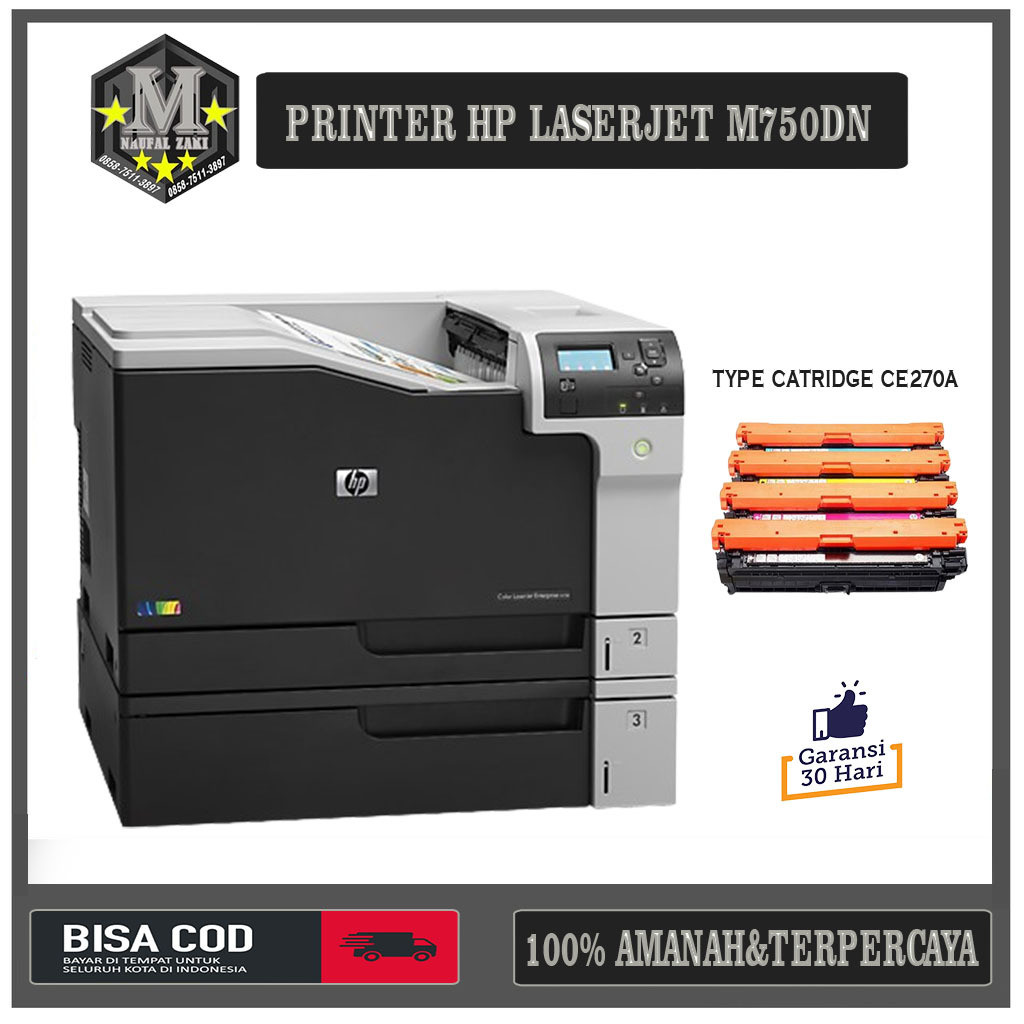 printer a3 hp Color LaserJet Enterprise M750dn m750 bergaransi dan sudah siap pakai