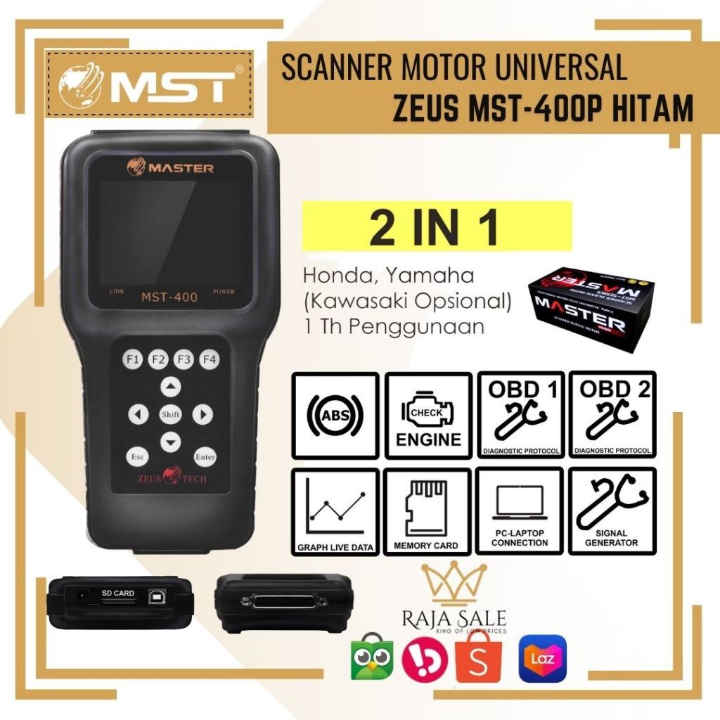 Scanner Motor Honda Yamaha Master Zeus MST-400, Scaner Motor Injeksi Remap