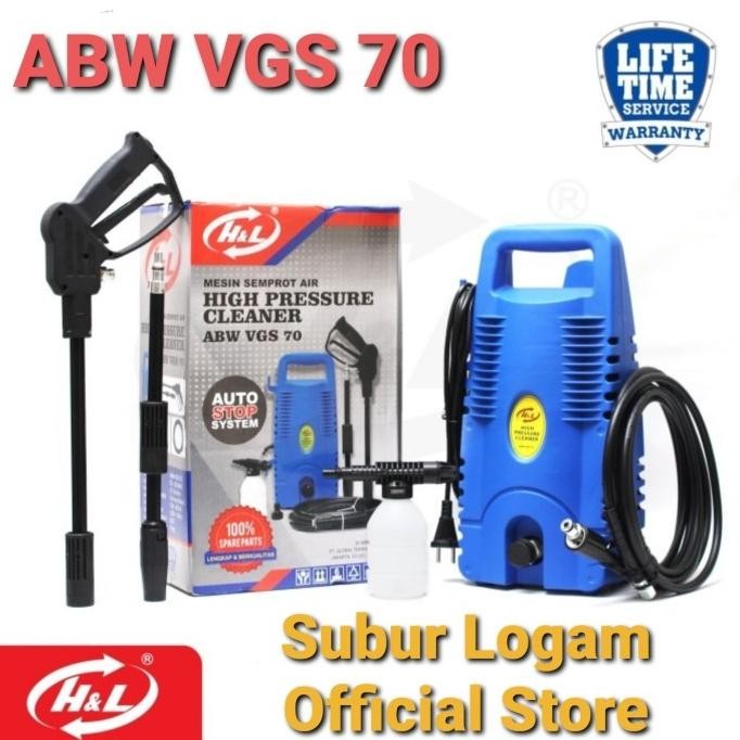 H&L Abw Vgs 70 Jet Cleaner Listrik Mesin Cuci Mobil Motor Steam Original Dan Terpercaya