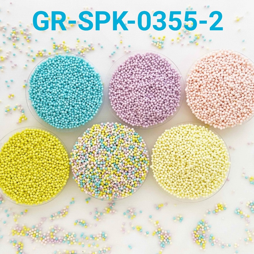 

GR-SPK-0355-2 Trimit springkel sprinkles 1kg mutiara telur pastel (sprinkles)