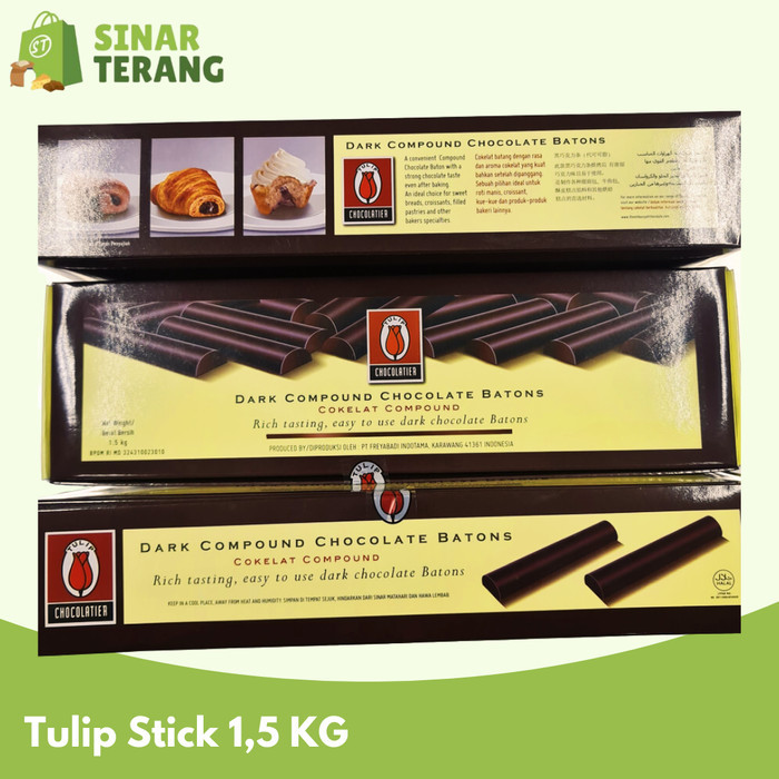 

Murah Coklat TULIP Stik / Chocolate stick baton / sticks compound 1.5 KG