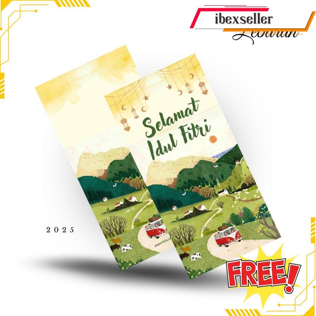 

Amplop Lebaran Panjang Premium Isi 50 Angpau Desain Tema Mudik Aesthetic Idul Fitri 2025 Siap Kirim