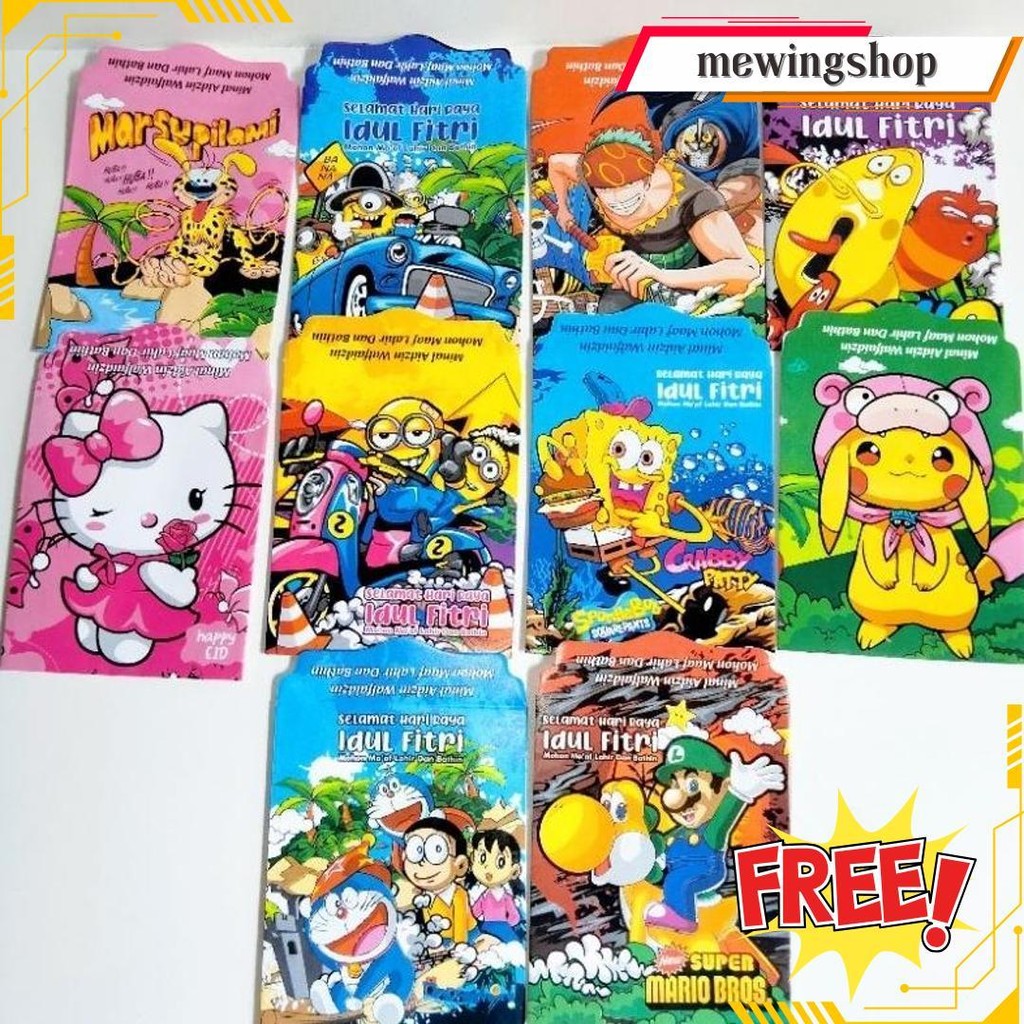 

Amplop Lebaran Medium 1 Pack Isi 10Pcs Karakter Lucu / Amplop Lebaran Snack / Angpao Idul Fitri / Amplop Idul Fitri / Amplop Thr Bisa Cod