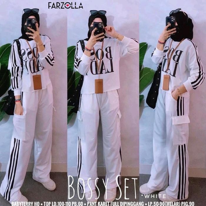 Harga Promo Bossy Set.Stelan Sport Wanita Terbaru Stelan Wanita Sporty