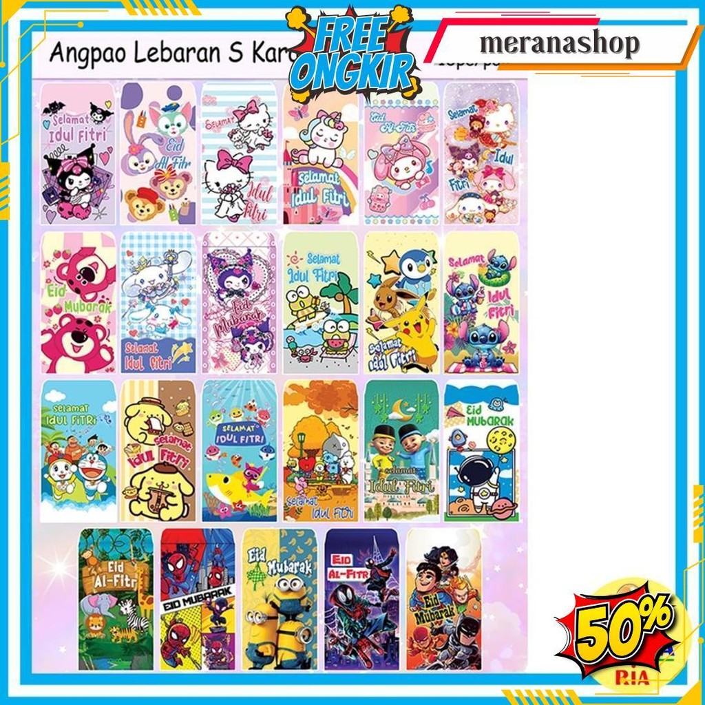 

Murah !! Amplop Idul Fitri Isi 10Pcs Uk S Karakter / Angpao Lebaran Kecil / Amplop Lebaran Idul Fitri / Angpao Karakter Cowok Cewek / Amplop Lebaran Mini / Amplop Lebaran 2025, Islamic, Lebaran, Idul Fitri, Eid Mubarak, Hari Raya,Fitr,Amplop Lebaran Lucu