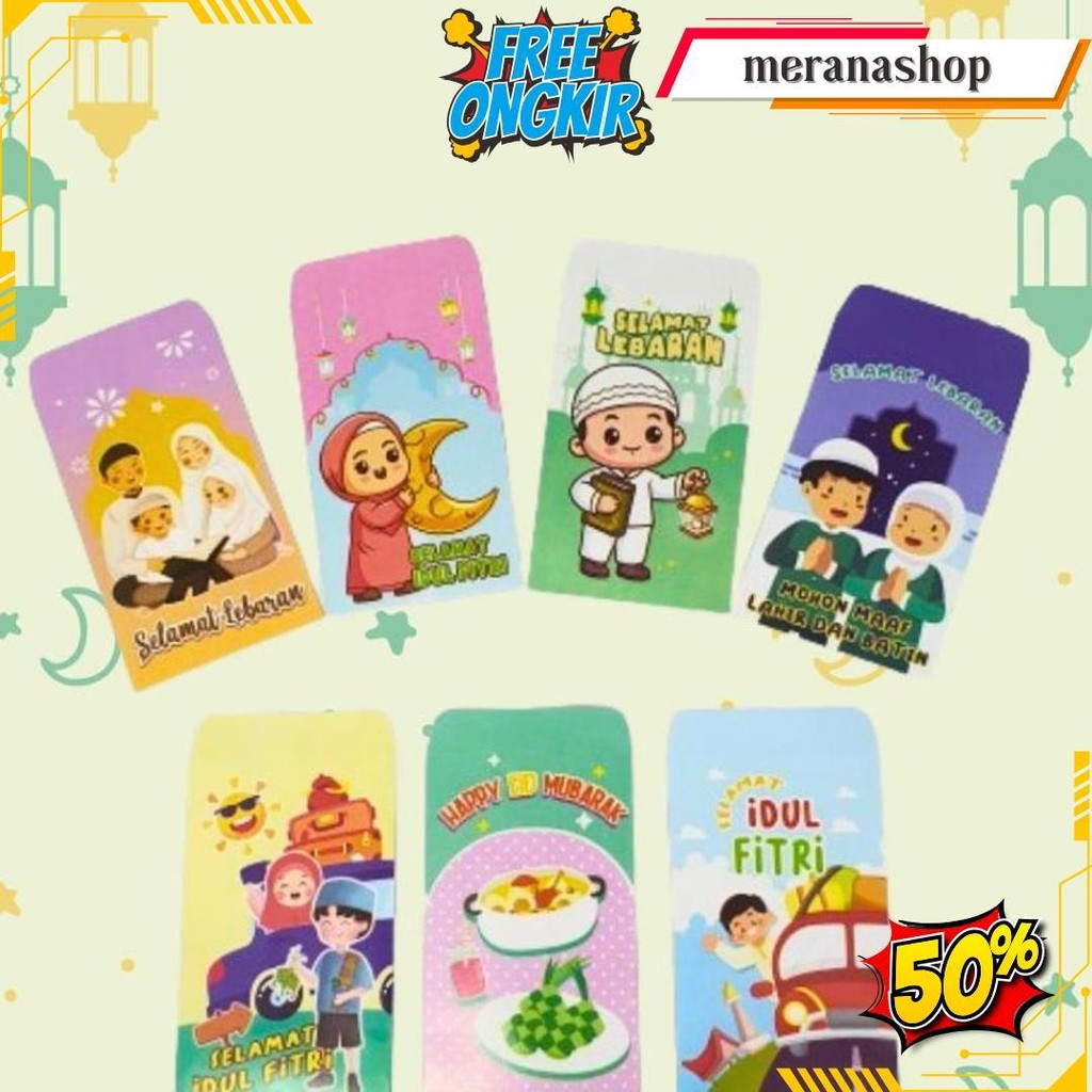 

Mv (1Pak Isi 10Pcs) Amplop Lebaran Mini Motif Anak Ukuran S Siap Kirim