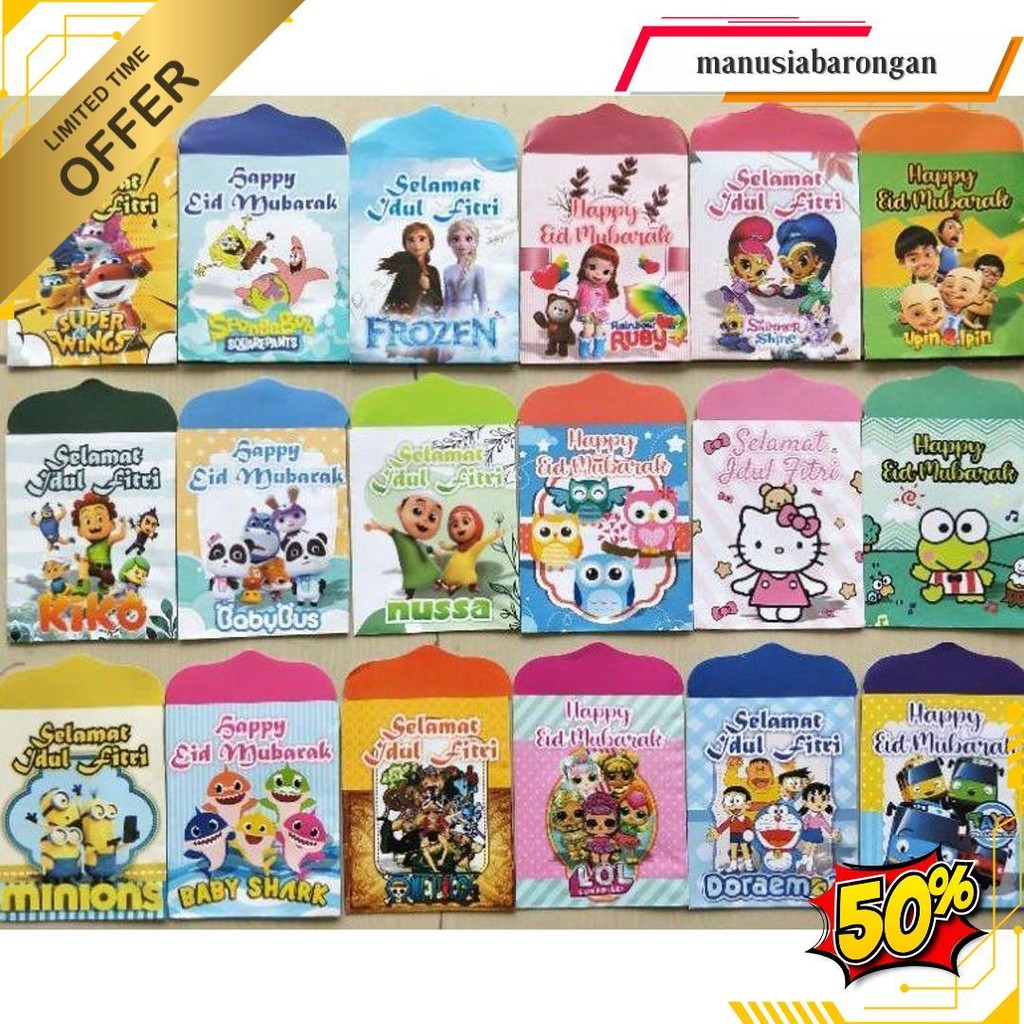 

Amplop Lebaran Idul Fitri Murah Sudah Dilem Isi 10Lembar Ukuran Medium Bisa Cod