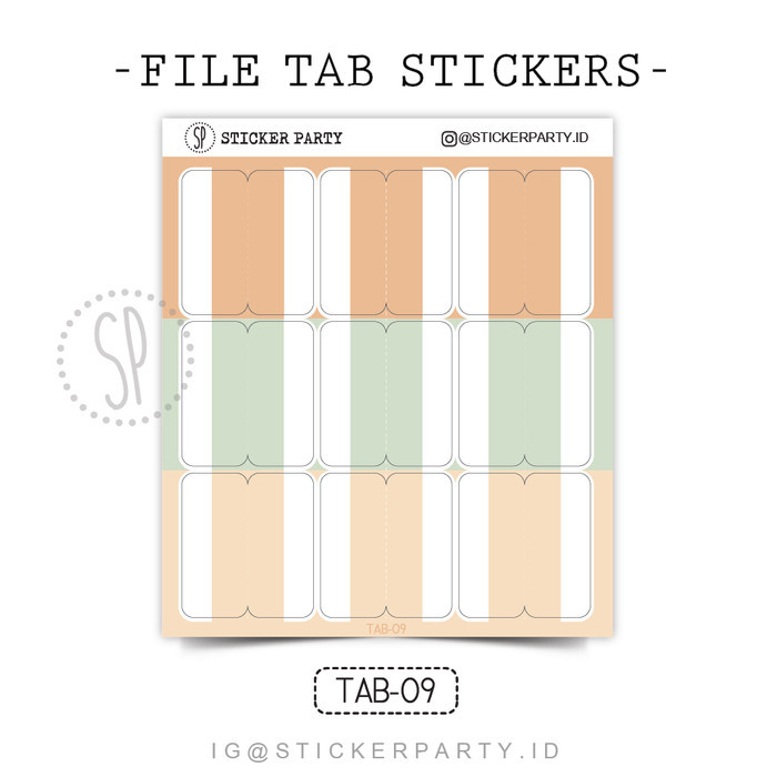 

!!!!!!] [Sticker Party] Stiker Pembatas Agenda Mint Cream Polos Index File Tab