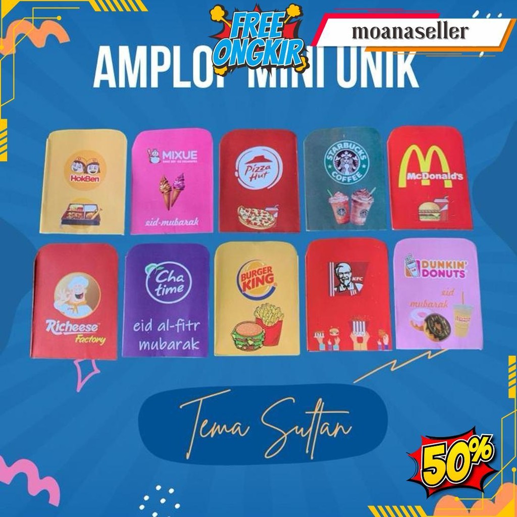 

(Paket Usaha Lebih Murah) 100Pcs Amplop Lebaran Mini Atm/ Resto/ Muslim / Mobile Legend / Aesthetic Siap Pakai/ Siap Termurah Banget