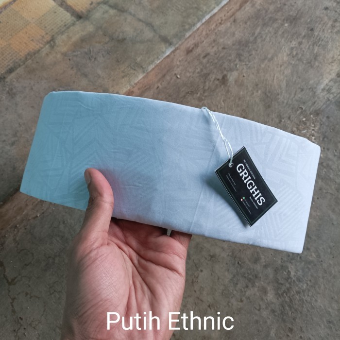 Peci Peci Songkok Corak Keren - Putih Ethnic, 9 polos motif berkualitas