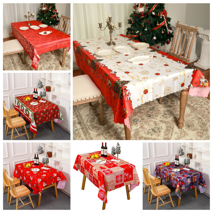 Taplak Meja Natal 120 x 150cm-Taplak Meja Motif Natal-Taplak Meja Tamu