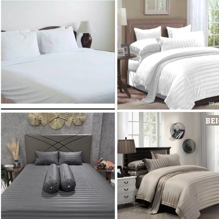 SPREI HOTEL SPREI POLOS PUTIH SPREI SALUR UK 160x200 180x200 200x200