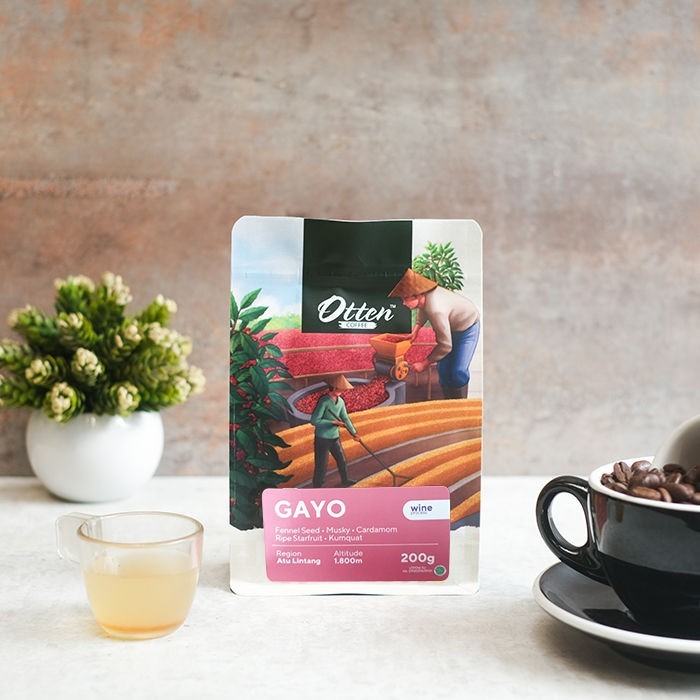 

Kopi Arabica Aceh Gayo Wine Process 200G - Biji / Bubuk Coffee