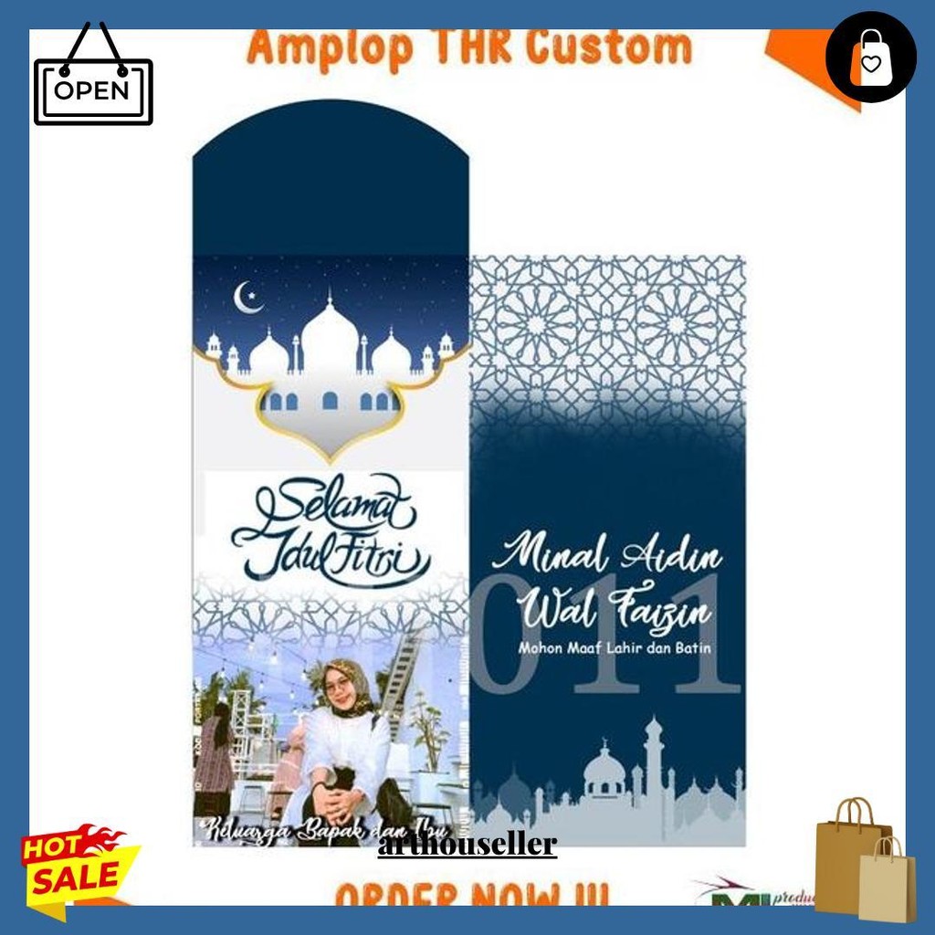 

Amplop Lebaran Custom, Foto Sendiri, 1 Pack Isi 12Pcs Gratis Ongkir