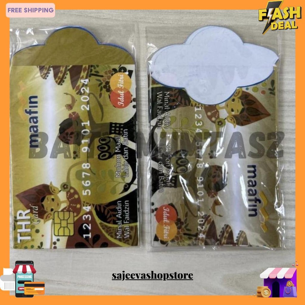 

Baity Mumtasz - Amplop Lebaran New Atm Bank 1Pack Isi 10 Pcs - Amplop Ldul' Fitri Viral 2024 - Angpao Ampaothr Termurah Banget
