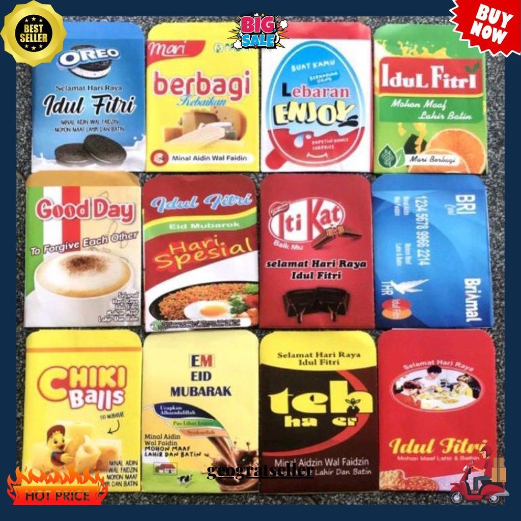 

Amplop Lebaran Snack Sudah Di Lem 100 Pcs Angpau Murah Termurah Banget