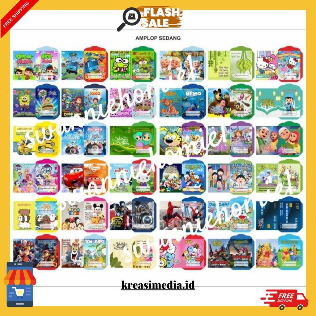 

Amplop Lebaran Karakter Islami Kartun/ Amplop Lebaran Karakter /Amplop Lebaran Medium Gratis Ongkir