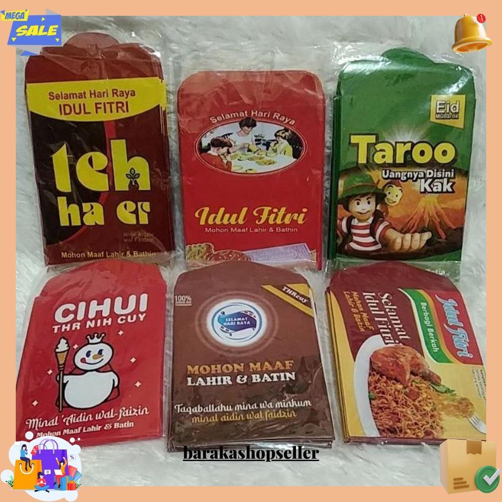 

Amplop Lebaran Medium Tema Snack & Uang Isi 10Pcs Termurah Banget