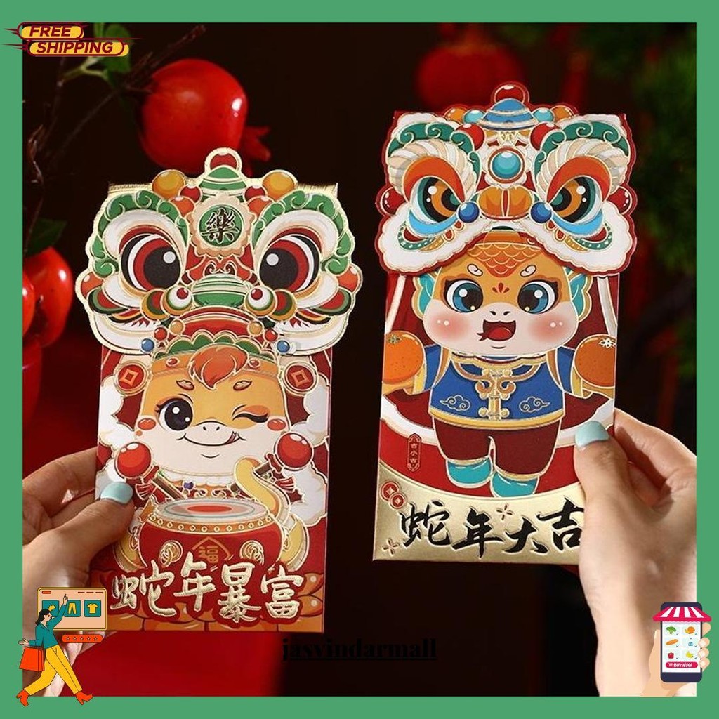 

Angpao Shio Ular Imlek 2025 Desain Eksklusif Kualitas Premium Isi 6 Bisa Cod