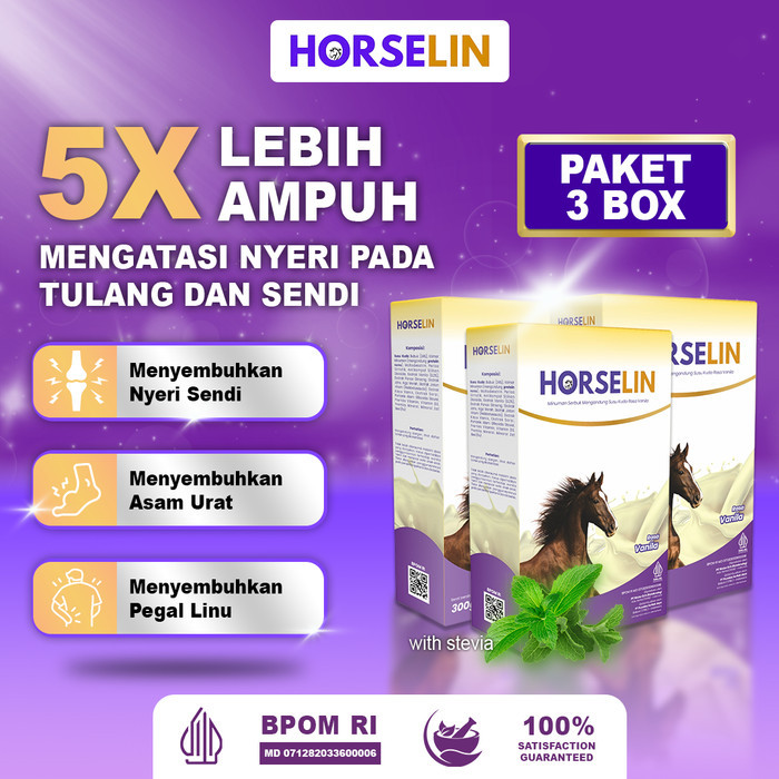 

Horselin Susu Kuda Premium 3 Box Cegah Pengapuran Tulang, Nyeri Sendi Dan Rematik