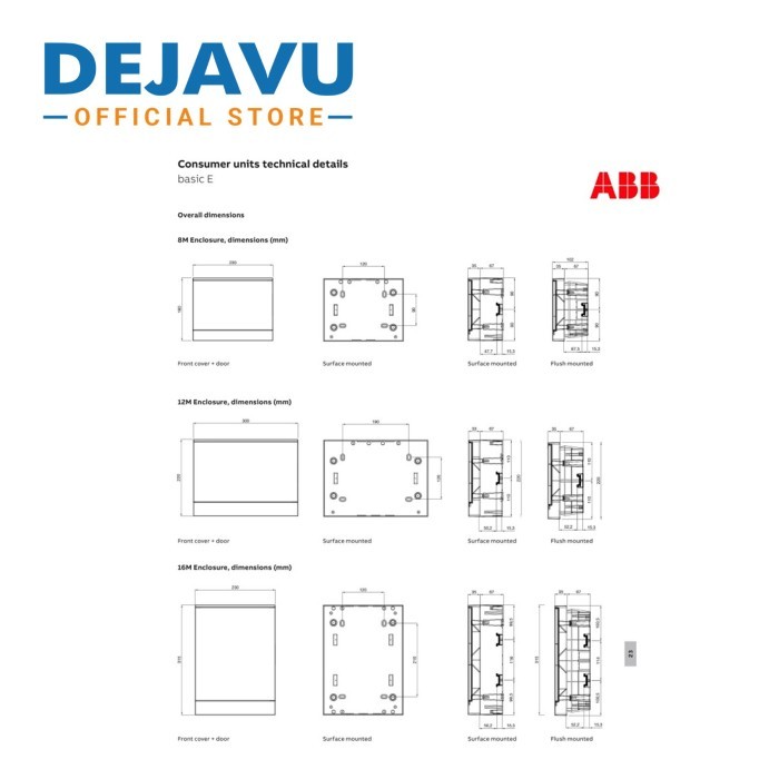 MCB BOX ABB 16 MODUL BASIC E