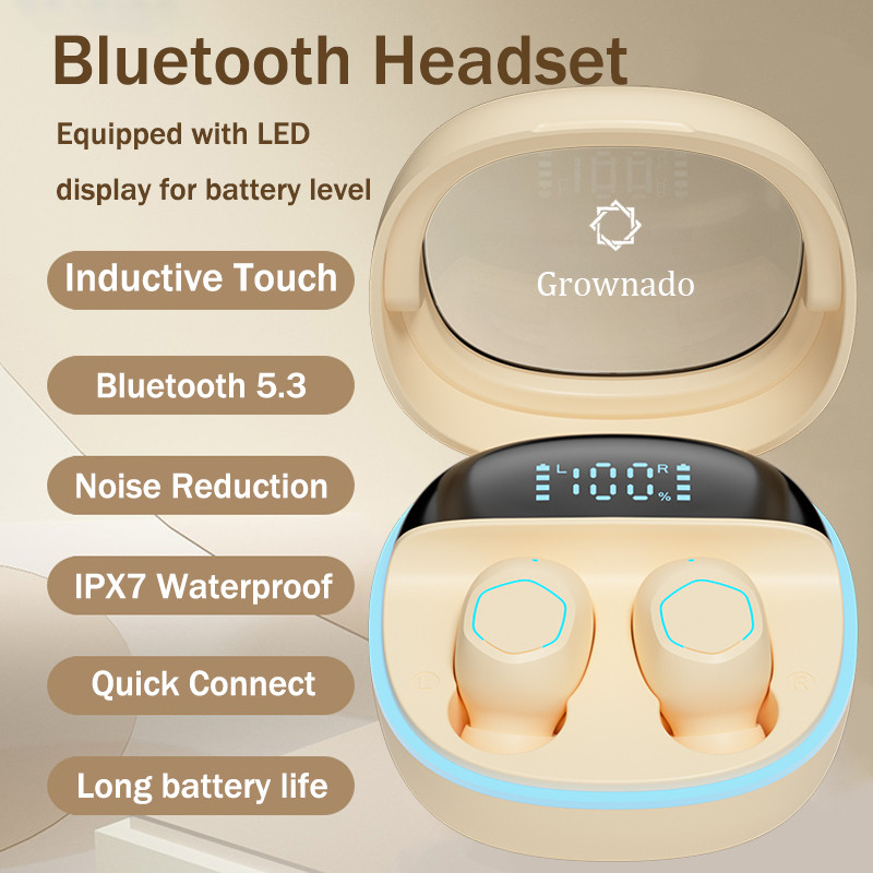 Earphone Bluetooth TWS Earphone Headset Bluetooth 5.3 earphones BT Handset HIFI stereo Kontrol