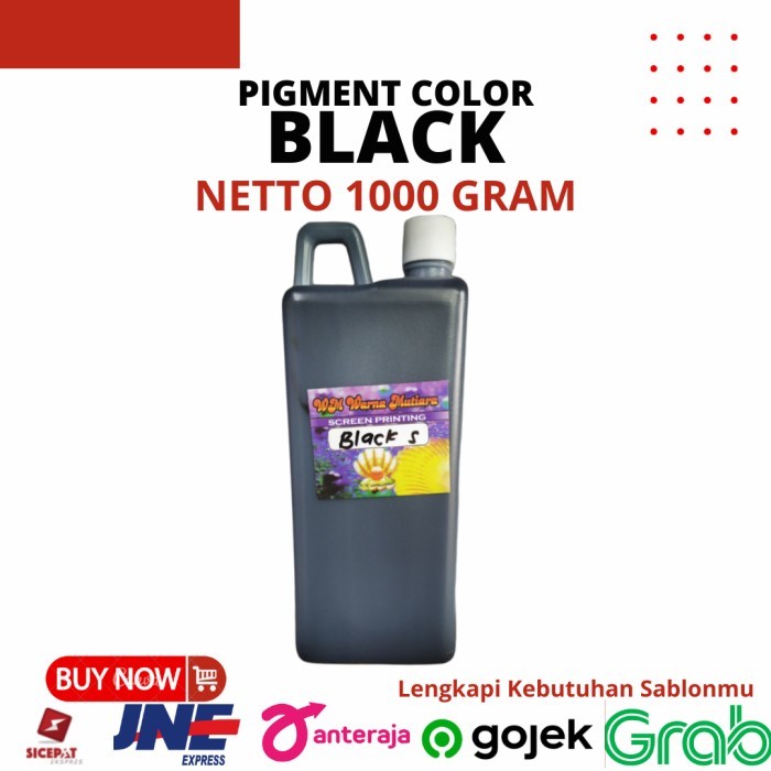 

HOT SALE! Biang Warna Sablon Kain/Baju Pigmen Black S 1Kg