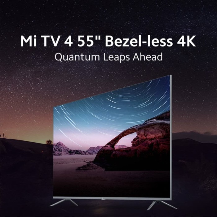 Xiaomi Mi Tv 4 55 Inch Bezel-Less 4K Smart Tv With Qled Display
