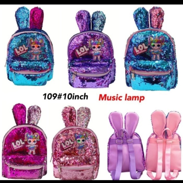 TAS RANSEL ANAK KARAKTER LOL LED IMPORT