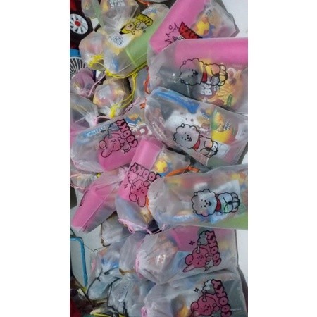 PAKET SNACK ULANG TAHUN BOTOL MINUM PLASTIK GOODIE BAG ULTAH ANAK