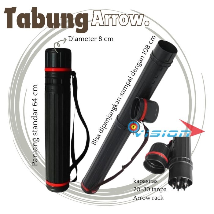 QUIVER TABUNG - TAS ANAK PANAH ARROW PANAHAN - TABUNG GAMBAR ARSITEK