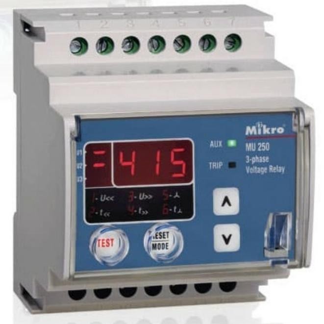 Promo MIKRO 3 PHASE VOLTAGE RELAY MU250-415V / MU 250 COD