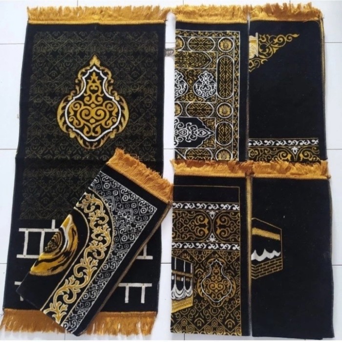 Kosanshoop Sajadah Turki Kiswah Hitam Tebal Premium Uk 50X110