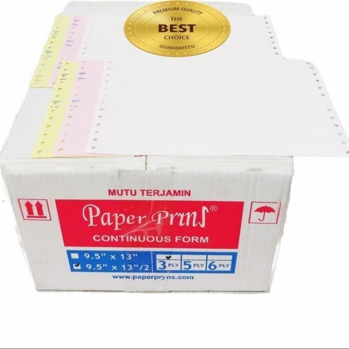 

HOT SALE! kertas continous form 9.5x13/2 3 ply bagi 2 folio