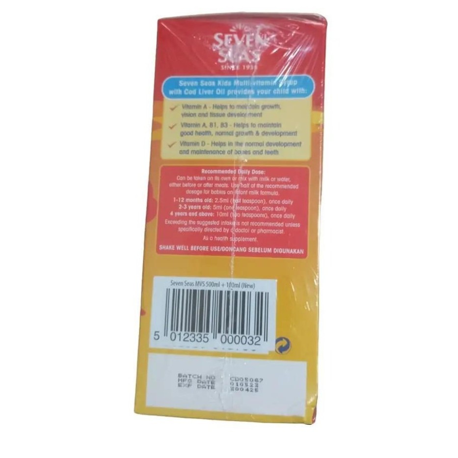 readyy Seven Seas Multivitamin Syrup Anak Cod Liver Oil Asli Malaysia