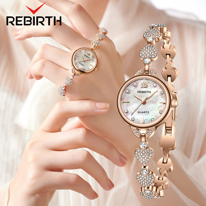 Rebirth Jam Tangan Wanita Berlian Mode Anti Air Jam Tangan Cewek