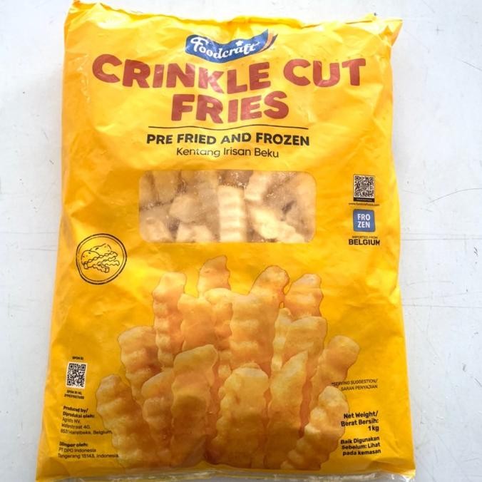 

Foodcraft Crinkle Cut Fries / Kentang Crinkle Cut Beku 1 Kg Original