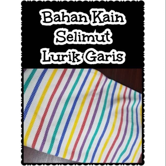 TERLARIS bahan kain selimut bedong lurik loreng garis salur katun /kain meteran
