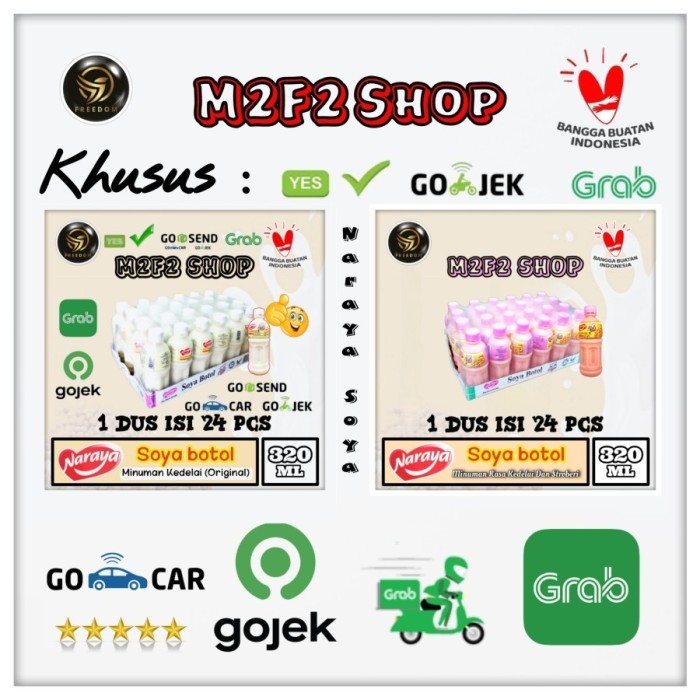 

TERLARIS NARAYA MINUMAN SUSU KEDELAI SOYA BOTOL - 320 ML KEMASAN KARTON (KHUSUS BLUEBIRD/GOJEK/GRAB)