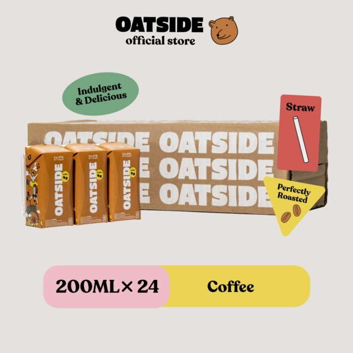 

TERLARIS OATSIDE MINI STRAW OAT MILK COFFEE 200ML (24PCS) (KEMASAN DENGAN SEDOTAN) SUSU OAT RASA
