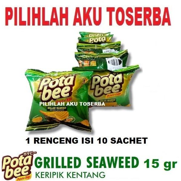 

Potabee Keripik Kentang Rumput Laut / Seaweed Renceng - (Harga 1 Dus) Original