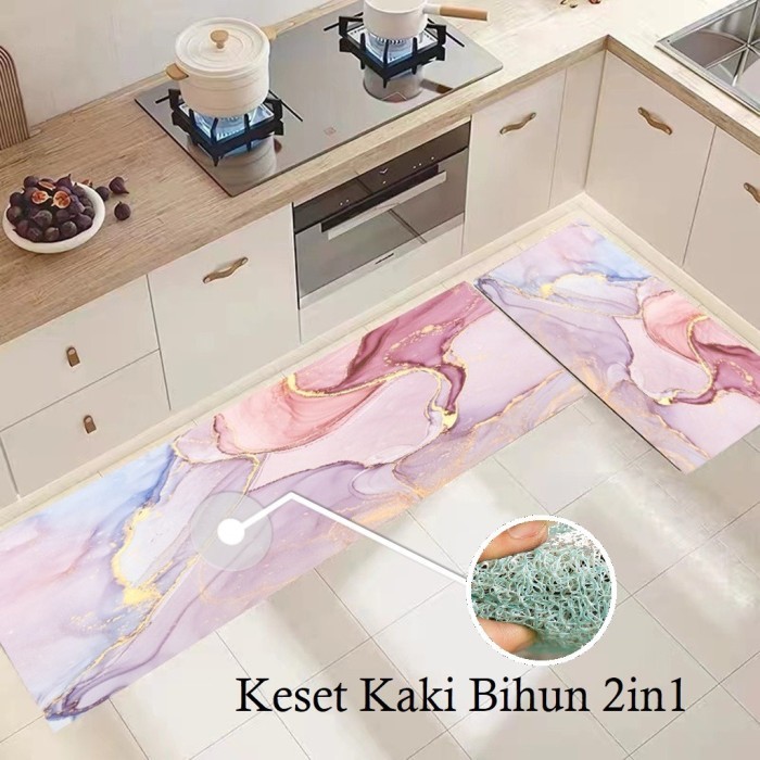 

TERLARIS UM048 KESET KAKI DAPUR BIHUN 2IN1/KESET MODERN MIE BIHUN LEMBUT ANTI SLIP 40X60 DAN 40X120