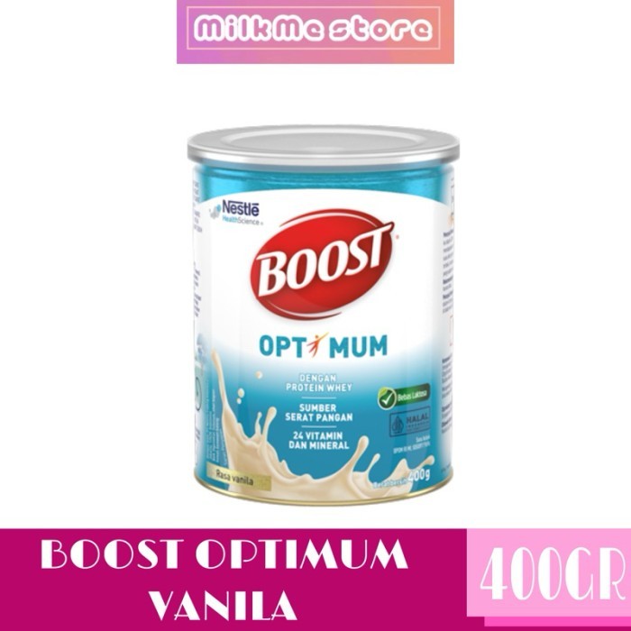 

TERLARIS NESTLE BOOST OPTIMUM SUSU RASA VANILA LANSIA DAN DEWASA KALENG 400GR MURAH!!! MURAH