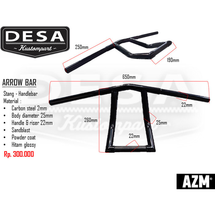 STANG CUSTOM STANG MOTOR STANG CHOPPER ARROW HEMAT