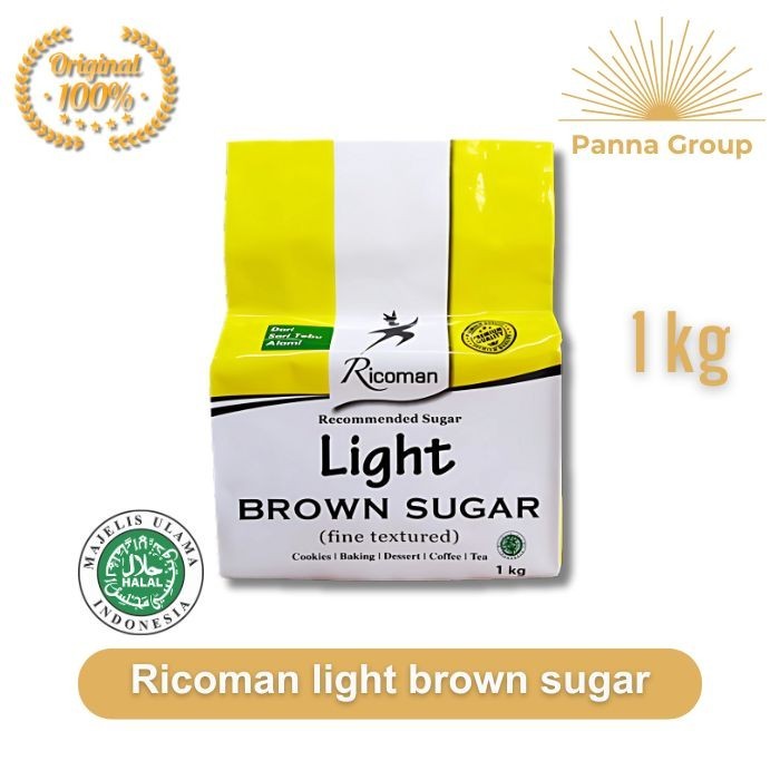 

Ricoman Light brown sugar / Gula Tebu Coklat 1kg