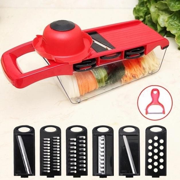 

Alat Pemotong Kentang Sayur Sayuran Buah Wortel Timun Serbaguna 7 In 1 Original