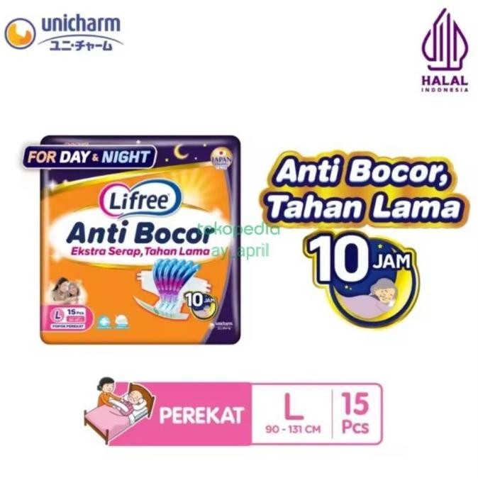 || PROMO POPOK BAYI / PAMPERS ~`~ LIFREE POPOK DEWASA PEREKAT SIZE M 18, L 16, XL 14 ||~~~