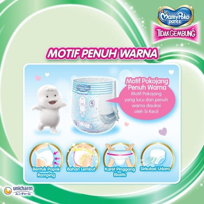 || PROMO POPOK BAYI / PAMPERS ~`~ MamyPoko Pants X-tra Kering Slim Tidak Gembung - XXL 34 - Popok Ce