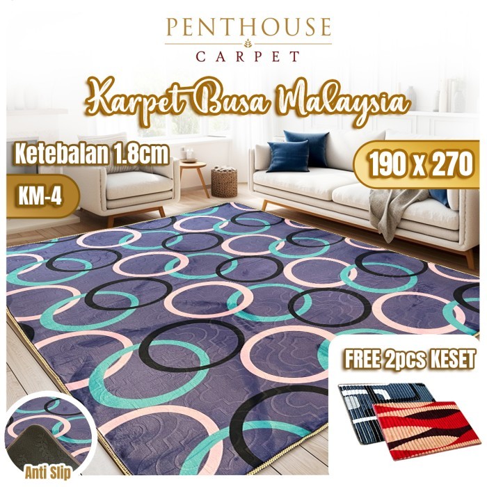PENTHOUSE Karpet Busa Malaysia 190 x 270 Halus Lembut Tebal