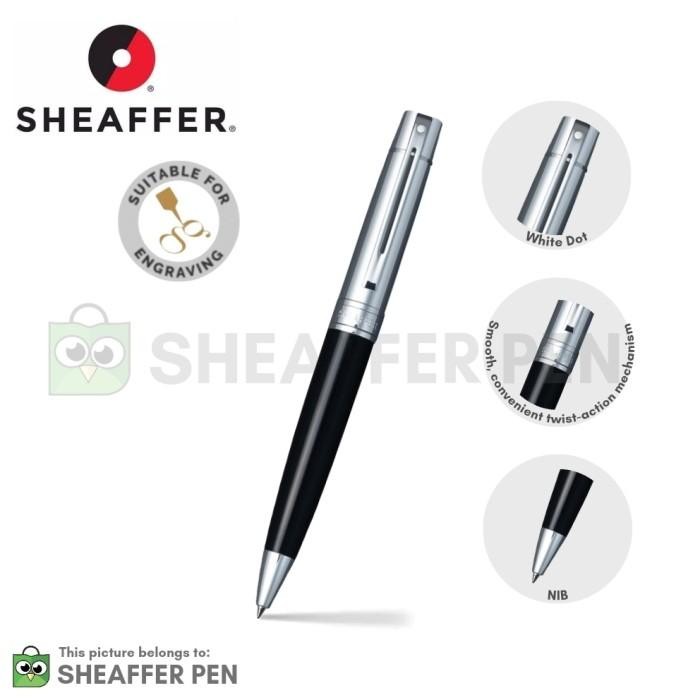 

Sheaffer SGC 300 Glossy Black Barrel and Bright Chrome Cap Ballpoint Original